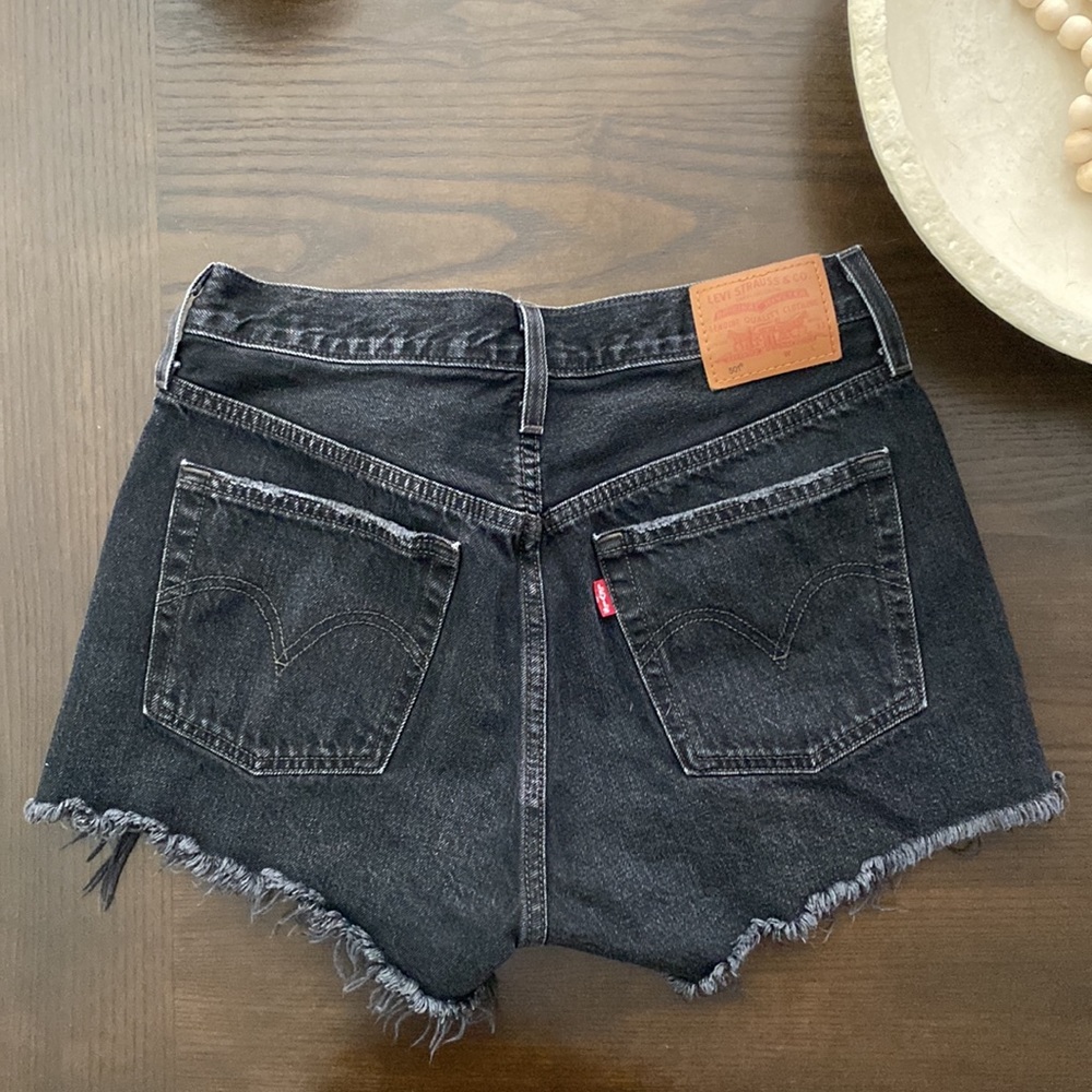 Levis denim shorts black